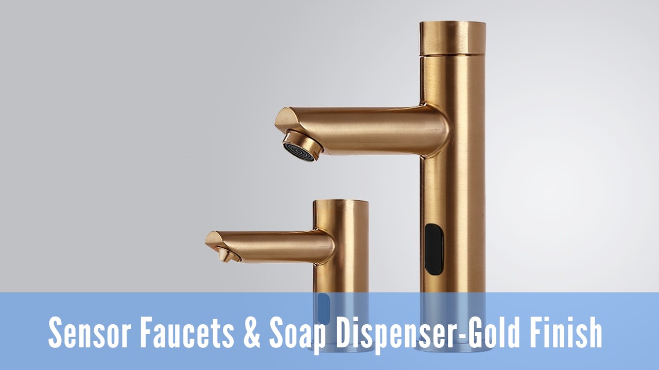 Gold Finish Sensor Touchless Faucets